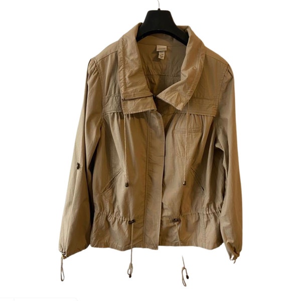 veste parka beige vintage - 98% coton