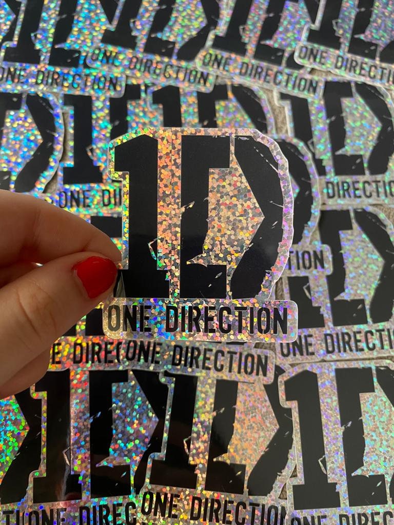 One Direction Logo Glitter Holographic Sticker 1d Logo Etsy New Zealand