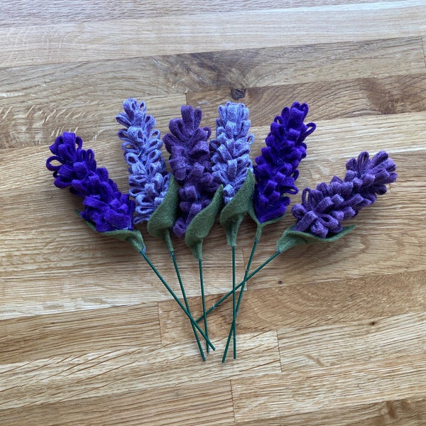 Lavender bouquet, felt flowers, felt lavender, flower gift, mum gift, flower decoration