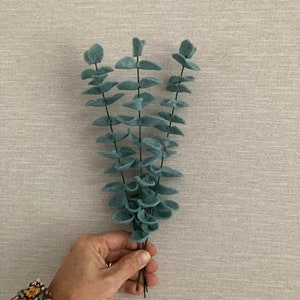 Felt Eucalyptus Stems, Artificial Greenery, Faux Eucalyptus Branch