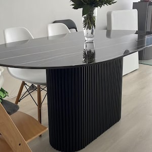 Metalen Tafelvoet rund Eettafel Goud Zwart Wit 34x72 cm
