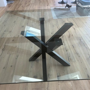 Base de mesa de metal Orion para tablero de vidrio