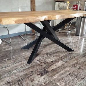 Table Base Lotus table legs cross frame table runners steel metal dining table desk conference table