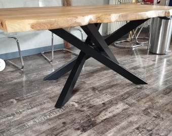 Table Base Lotus table legs cross frame table runners steel metal dining table desk conference table