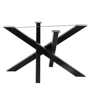 Table Base Lotus table legs cross frame table runners steel metal dining table desk conference table