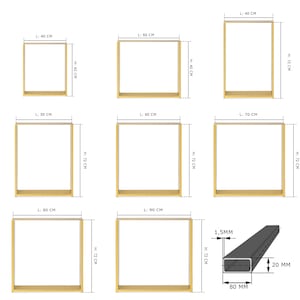 Set de 2 Table Châssis Design Industriel Plateau pour Table rétro métal Acier Table à Manger image 8