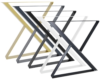 Two Industrial Table Legs X -Form.