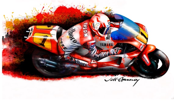Eddie Lawson - Yamaha Marlboro - Downloadable Motogp Art - Etsy