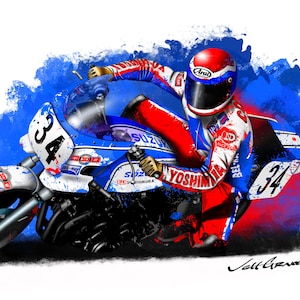 Superbike Champ - Wes Cooley - Suzuki GS1000 - Downloadable MotoGP Art