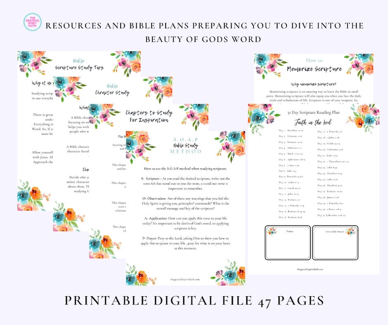 Printable SOAP / Bible Study Printables / Scripture Study - Etsy