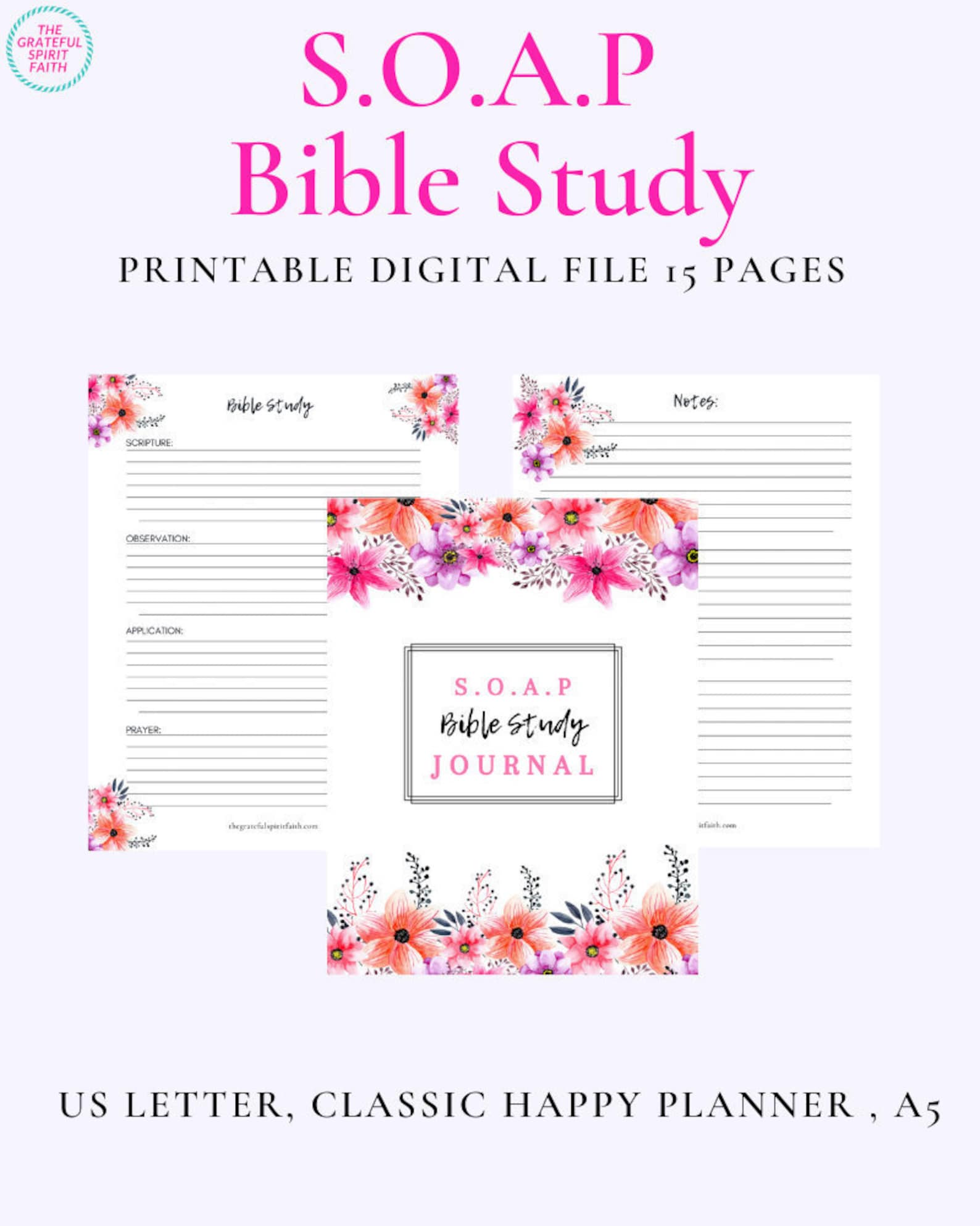 Printable SOAP / Bible Study Printables / Scripture Study Etsy