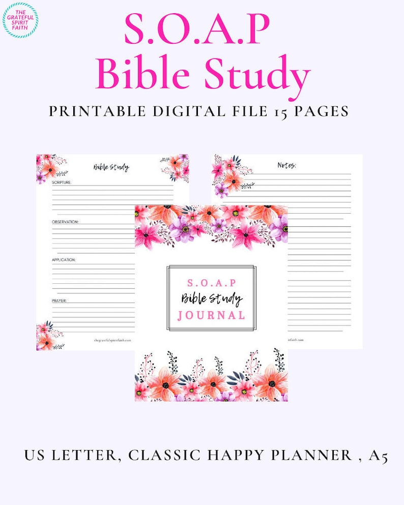 Printable SOAP / Bible Study Printables / Scripture Study Etsy Printable SOAP / Bible Study Printables / Scripture Study Etsy