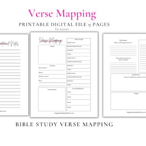 Verse Mapping Study Printable
