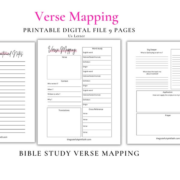 Verse Mapping Study Printable