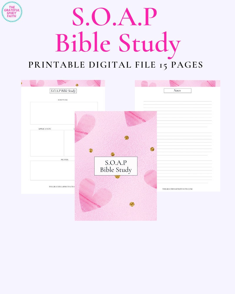 S.O.A.P BIBLE STUDY PRINTABLE Worksheets Planner Printable - Etsy