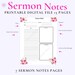 Printable Sermon Notes/ Bible Study/ Scripture Study Printable / Bible ...