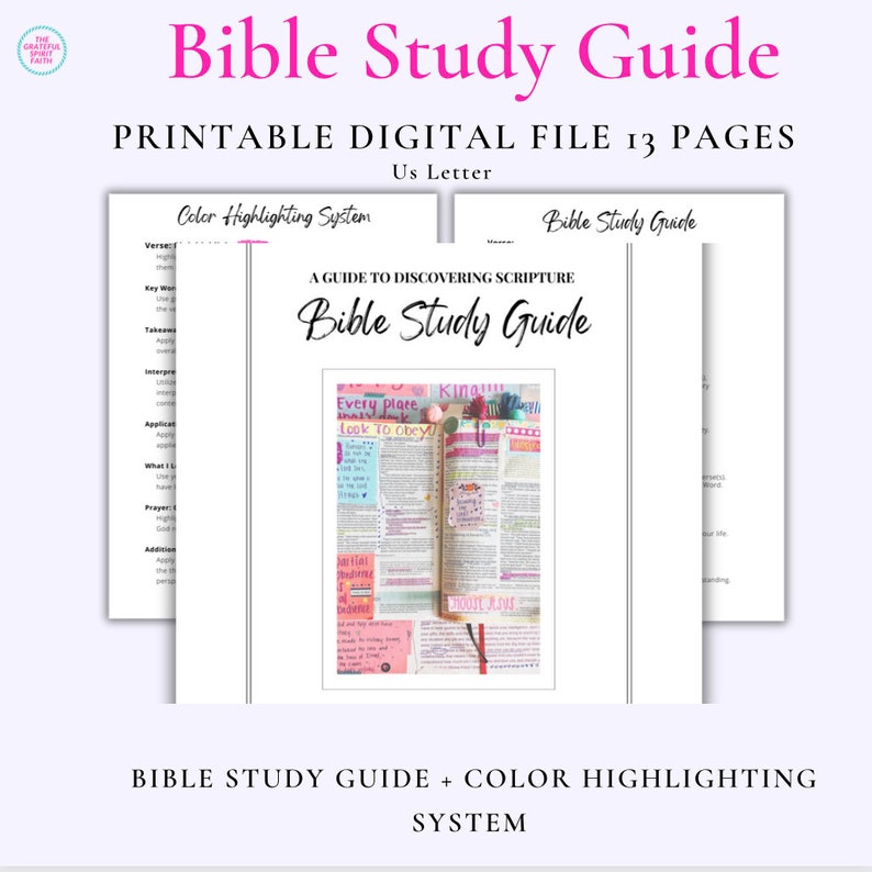 Printable SOAP / Bible Study Printables / Scripture Study Printable ...
