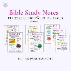 Notes manuscrites d'étude biblique