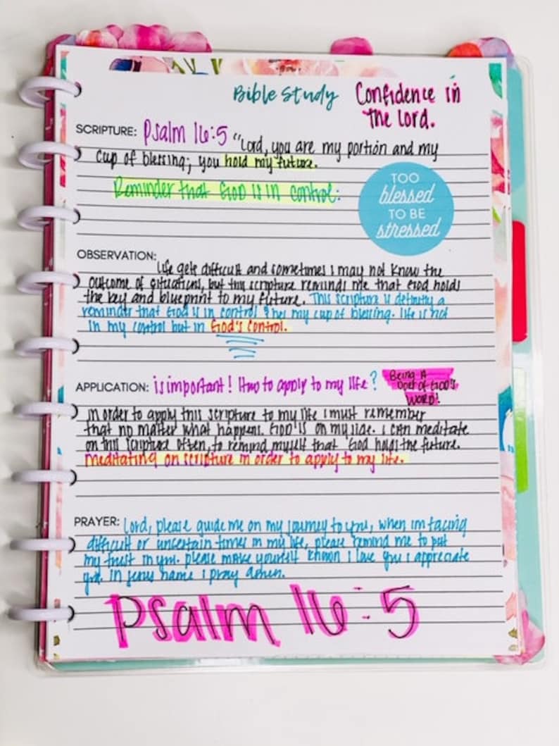 Printable SOAP / Bible Study Printables / Scripture Study Etsy