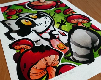 A3/A2 High Quality Print: Racoon
