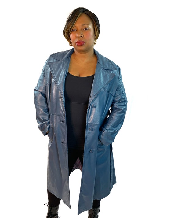 70's leather trench