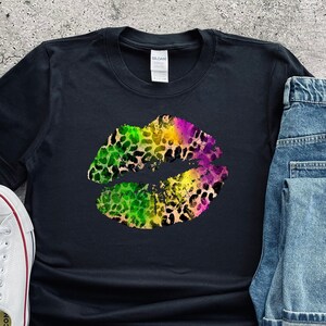 Mardi Grass Shirt, Mardi Grass Parade Outfit, Mardi Grass Leopard Lips, Mardi Grass Gifts
