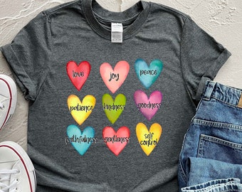 Fruit of The Spirit Shirt, Christian T-shirts, Christian Kids Shirt, Christian Women Shirt, Christian Gift, Scripture Shirt, Bible Shirts
