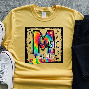 Music Teacher Shirt, Music Teacher Tie Dye Design T-shirt, Music Teacher Gift Shirt
