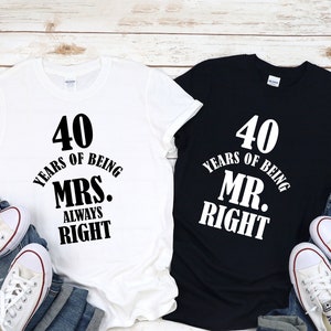 Personalized Anniversary Shirts, Custom Anniversary Couple Shirts, Anniversary Couple Gift, Couple Matching Anniversary T-shirts