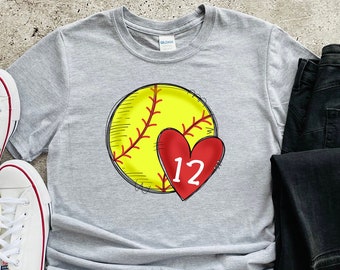 Personalized Softball Mom Shirt, Softball Mom Personalized Number Shirt, Softball Mom Personalized Number Shirt