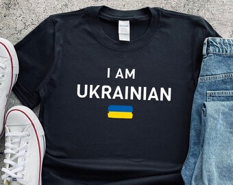 I Am Ukrainian Shirt, Ukraine Shirt, Ukraine Support Outfit, Ukraine T-shirt, Ukraine Symbol T-shirt, Ukraine Gift Shirt