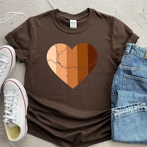 Melanin Heart Shirt, Black Love Melanin Shirt, Black Women Outfit, Black Woman Gift, Melanin Love Shirt, Melanin Shades Heart Shirt