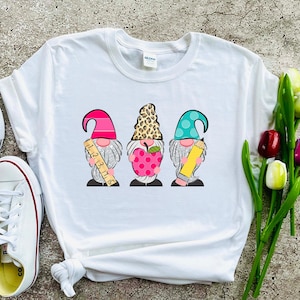 School Gnomes Shirts, Personalized Back to School Shirt, Teacher School Shirts, Kids School Shirts, School Gnome T-shirts