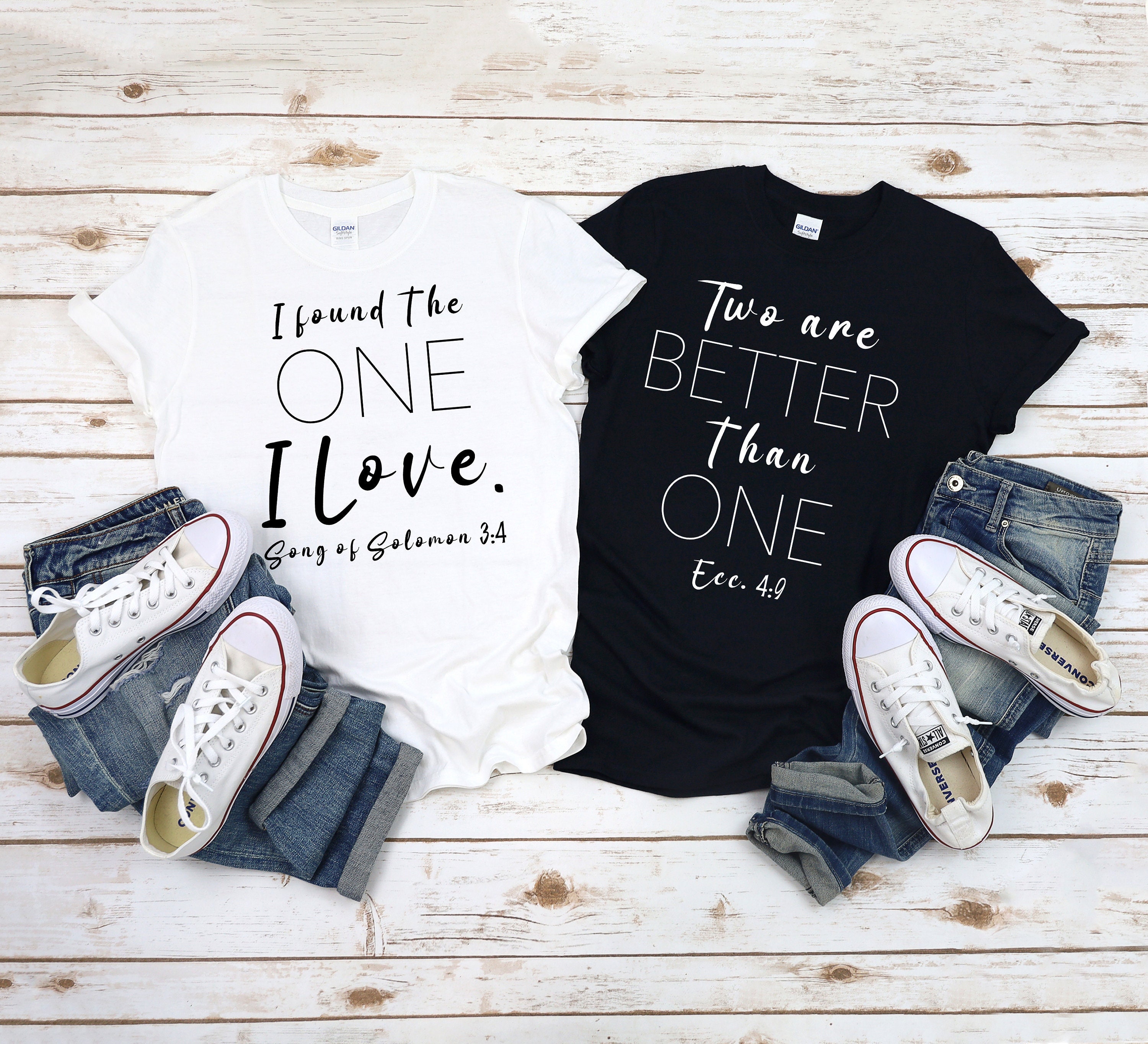 Couple Matching Shirts, Engagement Shirts, Gift for Couple, Christian Couple Matching Shirts, Wedding Honeymoon Couple Shirts