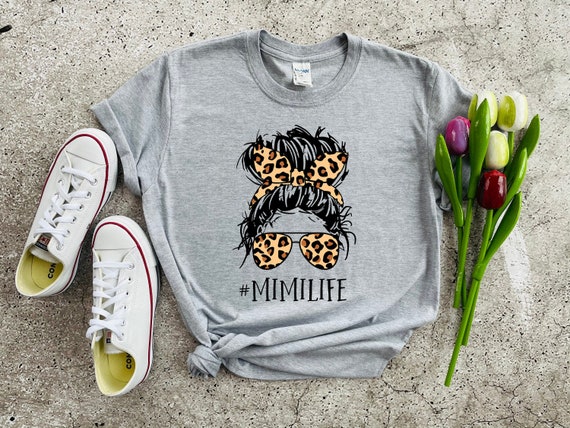Woman Mom Love Mimi Life #Mimilife Heart Floral Gift T-Shirt Woman Mom Love Mimi Life #Mimilife Heart Floral Gift T-Shirt