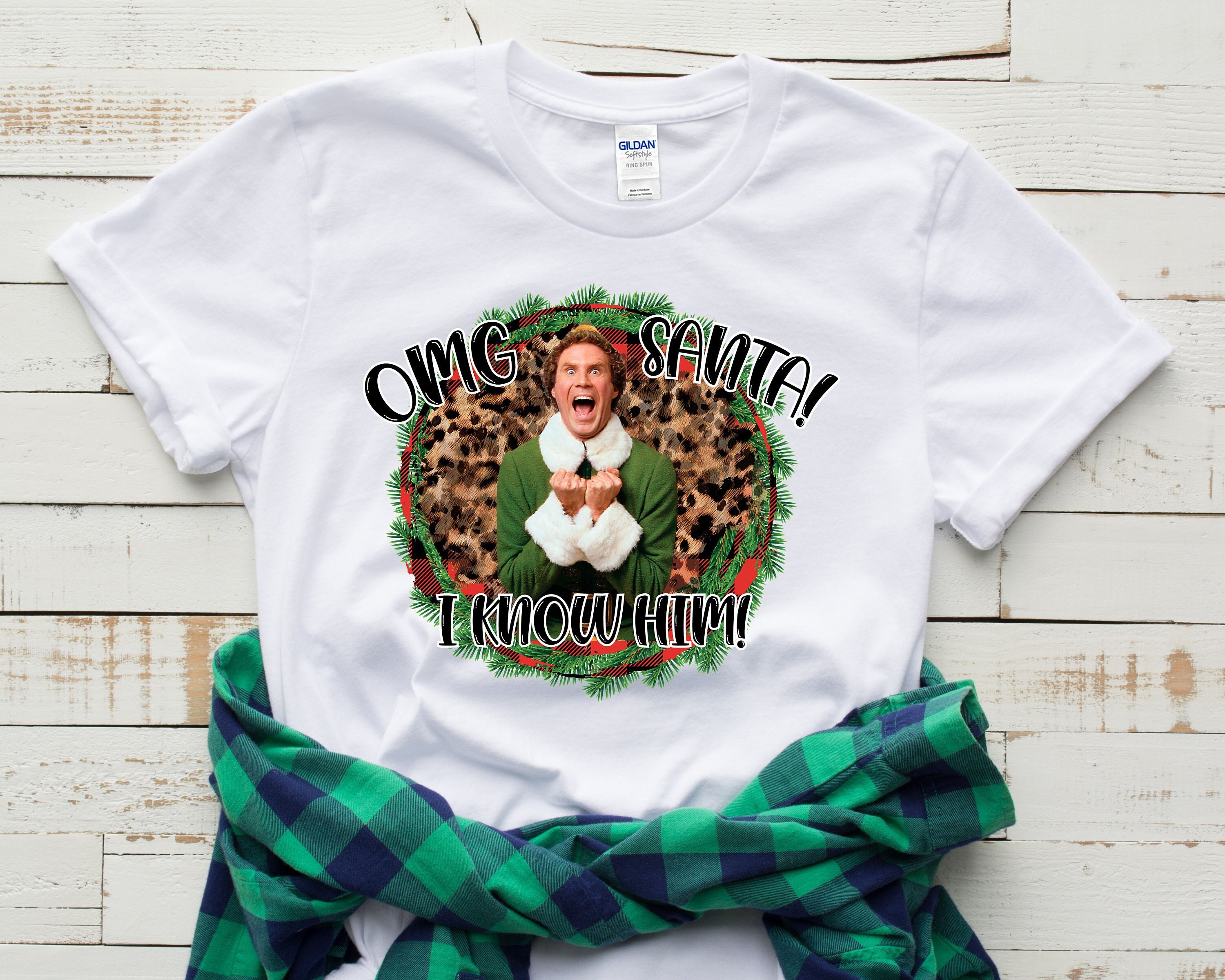 Buddy the Elf Santa I Know Him Shirt Christmas Elf Movie Etsy
