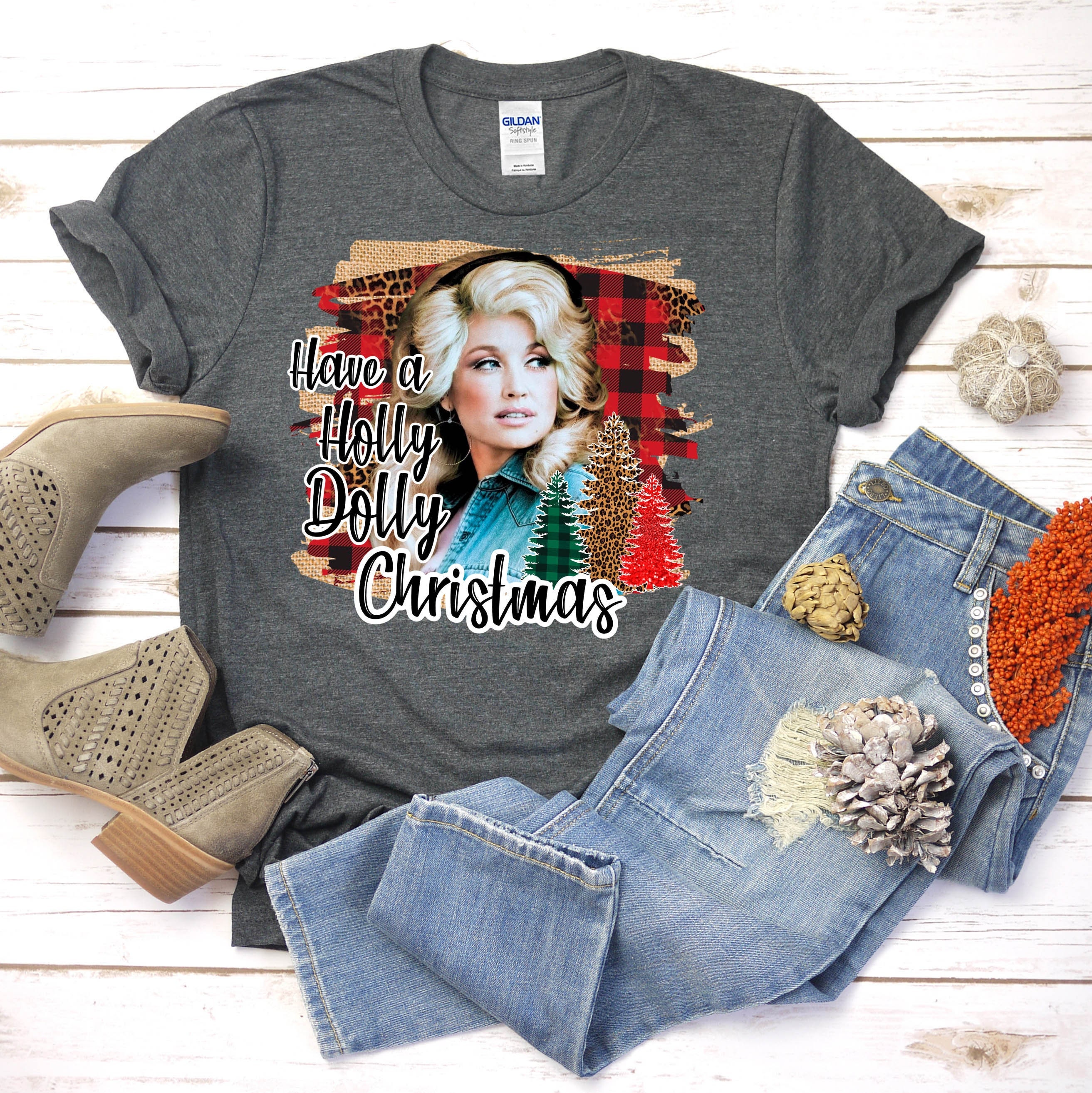 Discover Holly Dolly Christmas Shirt, Christmas Movie Watching Shirt, Christmas Gift Idea