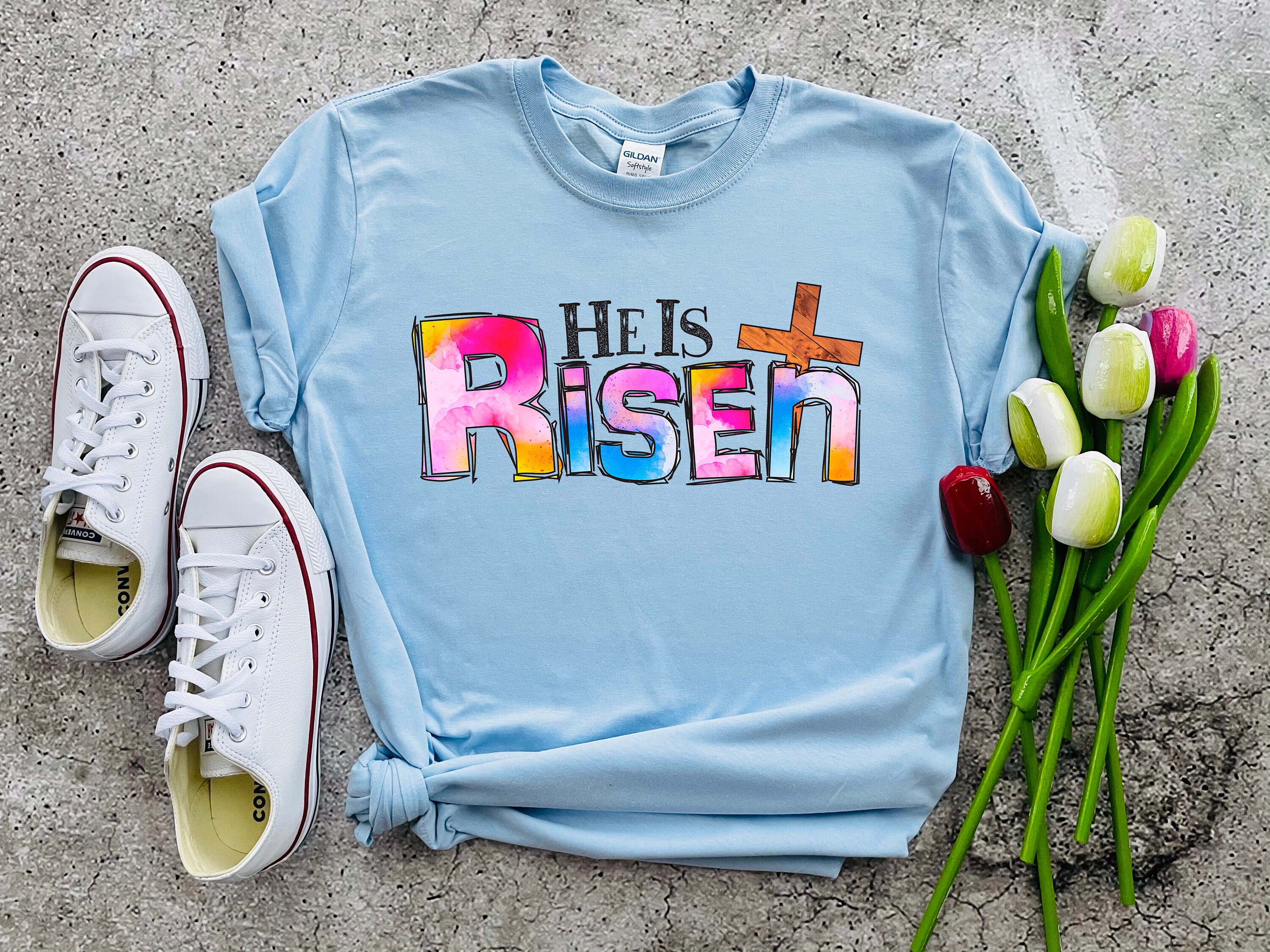 Easter Shirt He is Risen Shirt Watercolor Easter Shirt Etsy