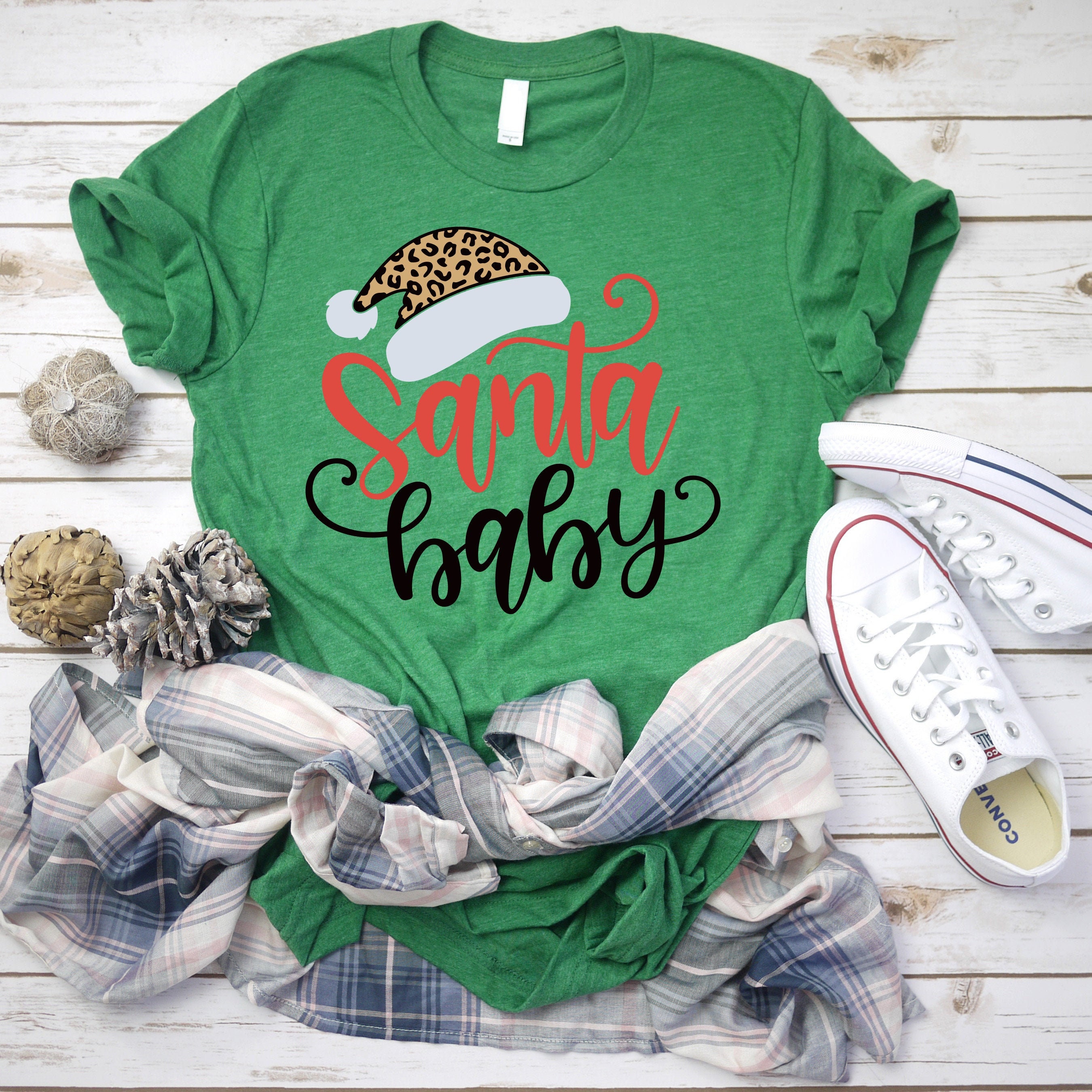 Santa Baby Shirt Christmas Santa Baby Tee Holiday Shirt Etsy