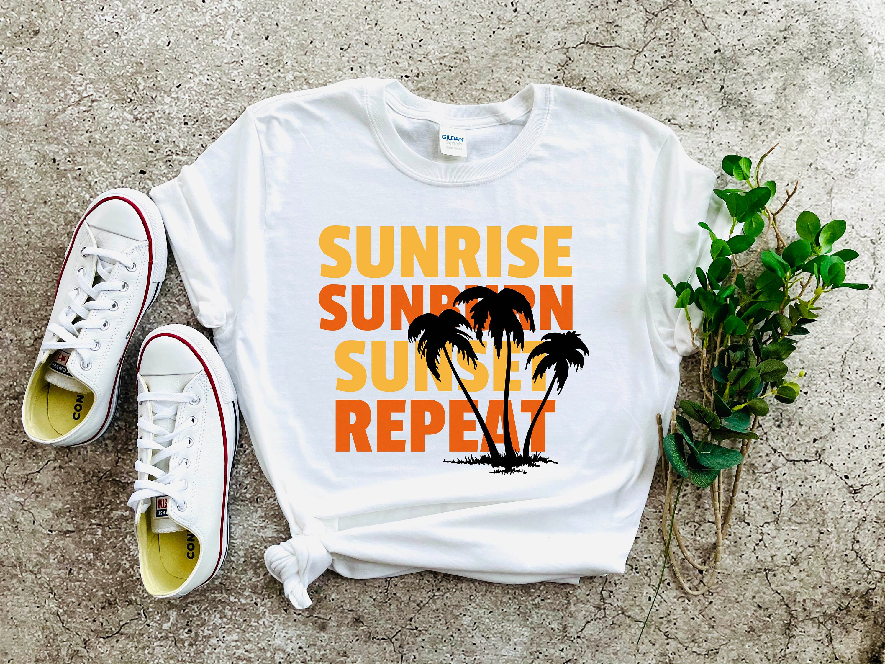 Sunrise Sunburn Sunset Repeat Shirt Summer Vacation Shirt Etsy