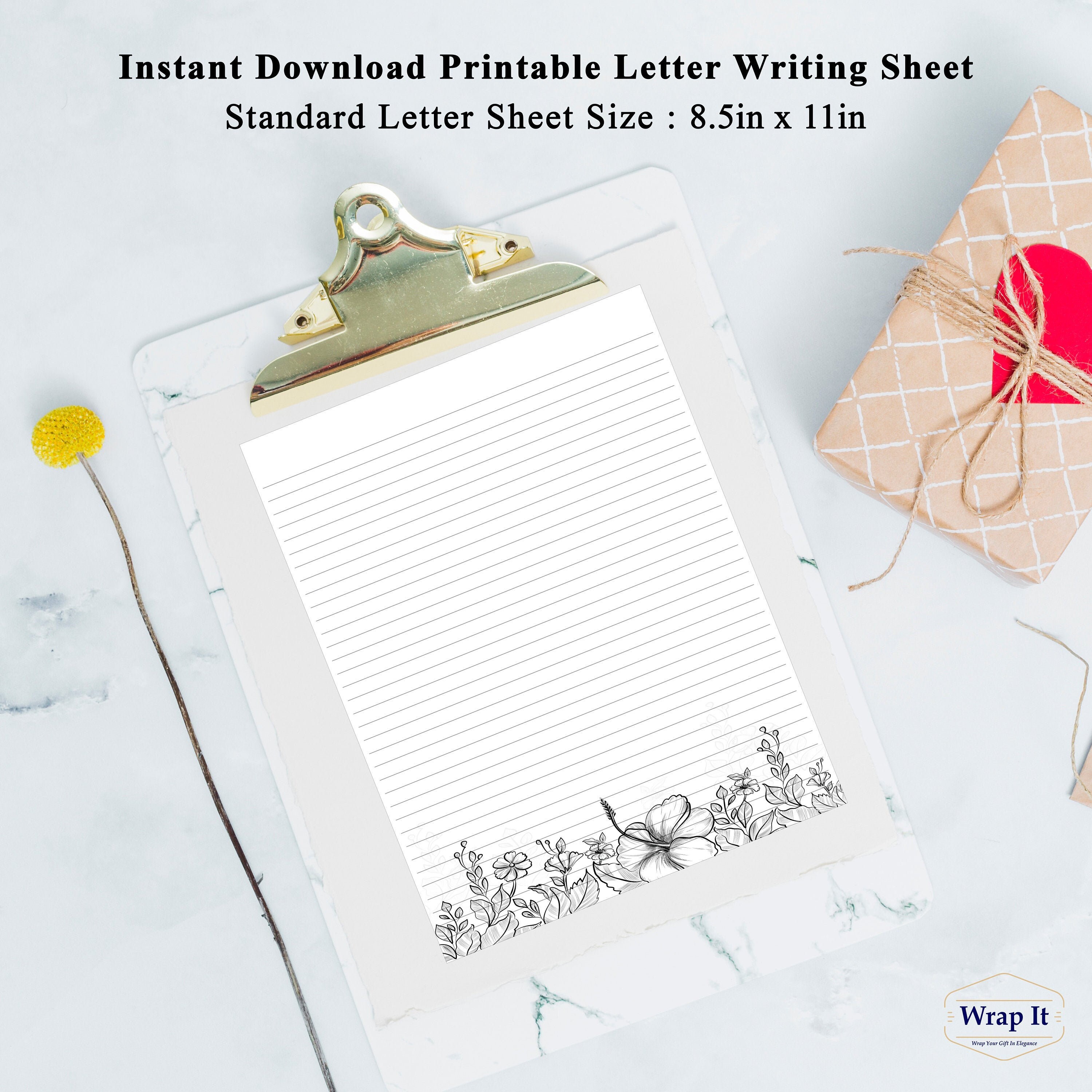 JW Printable Letter Writing Paper Printable Stationary Etsy