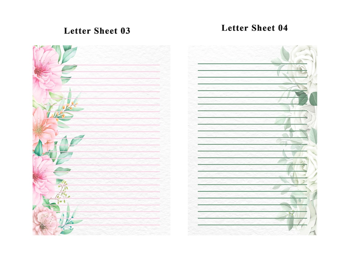 Printable Letter Writing Paper Letter Writing Set Printable Stationary ...