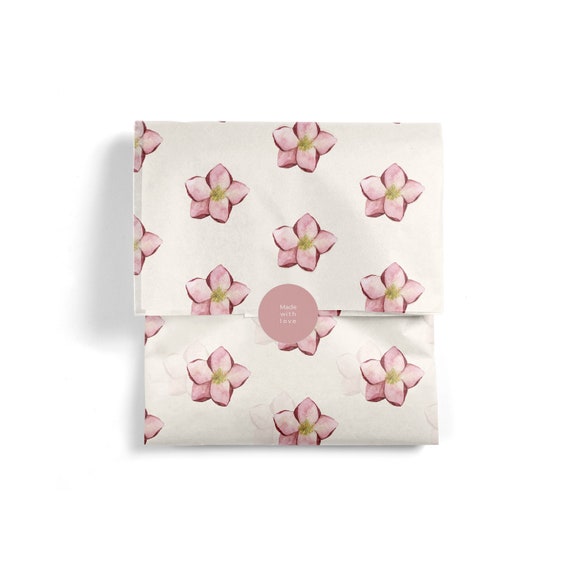 Printable Tissue paper flowers Wrapping paper Branding Etsy