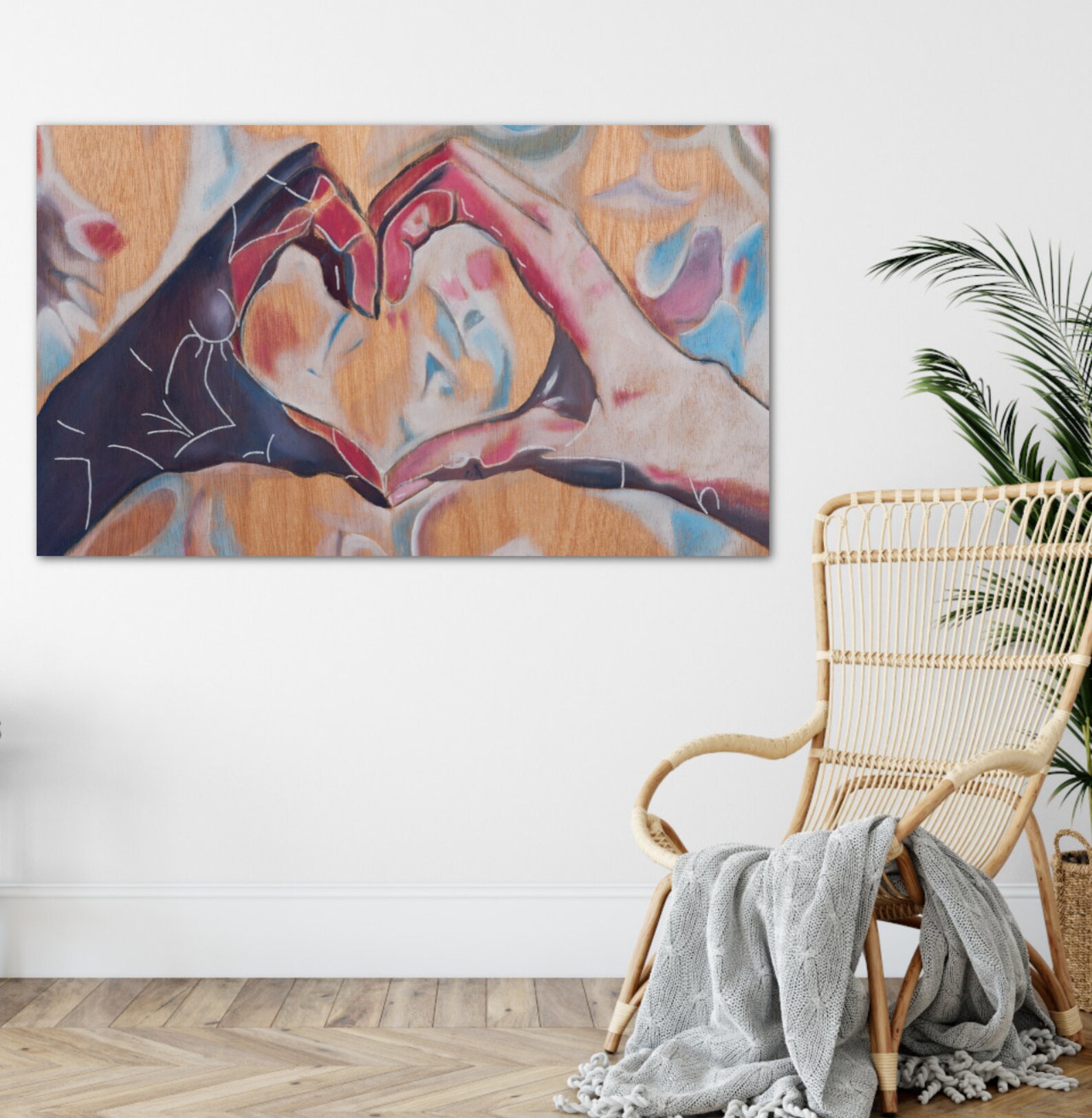 Extra Large Premium print of Love Sign Painting Love Wall Etsy