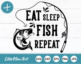 Download Eat Sleep Fish Svg Etsy