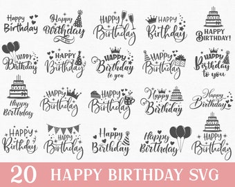 Download Happy Birthday Svg Etsy