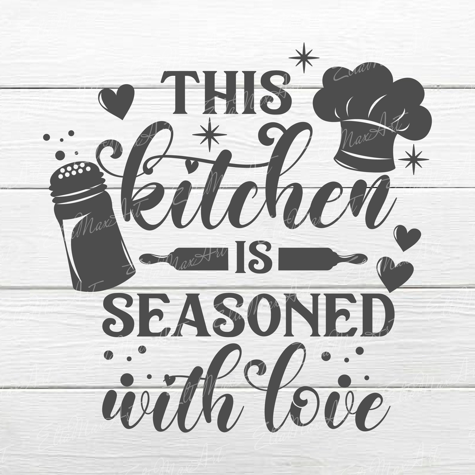 This kitchen is seasoned with love SVG Pot Holder SVG | Etsy