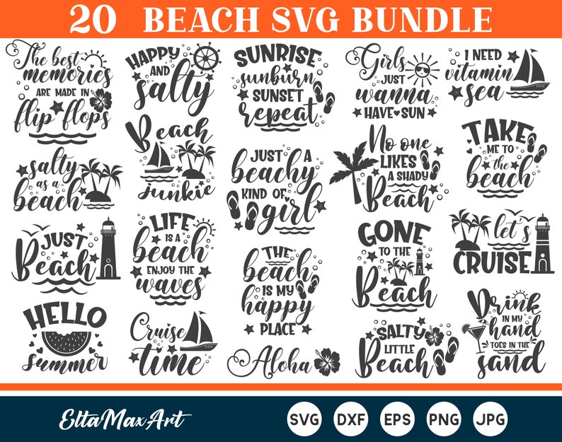 Summer Beach Quotes Big Bundle Svg Beach Quotes Vector Summer Beach Cricut Summer Beach Quotes Print On A Shirt Beach Life Svg Clip Art Art Collectibles Jewellerymilad Com