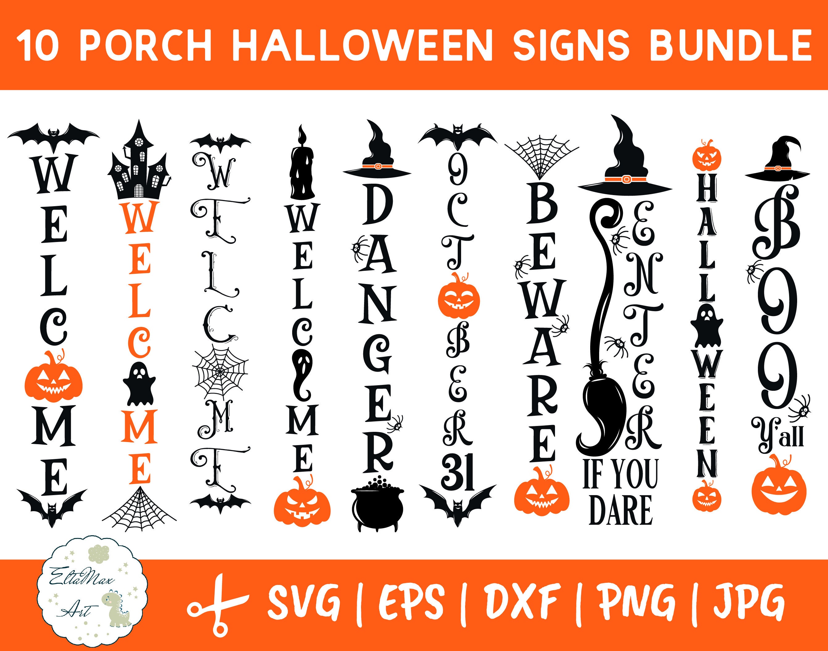 Download Halloween Porch Sign Bundle Halloween Svg Halloween ...