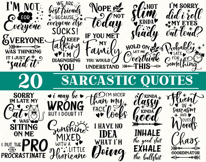 Download Sarcastic Quotes Svg Svg Sarcastic Cut File Png Eps Dxf Silhouette Sarcastic Bundle Svg Funny Quote Svg Cricut Digital File Clip Art Art Collectibles